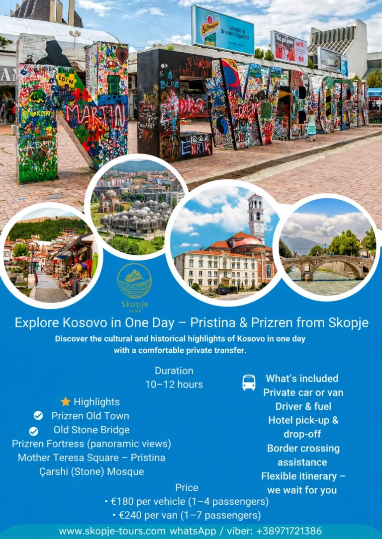 Kosovo Day Trips from Skopje to Pristina and Prizren